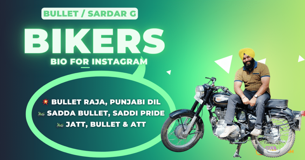 Bullet _ Sardar G Bio for Instagram. 💥 Bullet Raja, Punjabi Dil 🏍️ Sadda Bullet, Saddi Pride 🏍️ Jatt, Bullet & Att