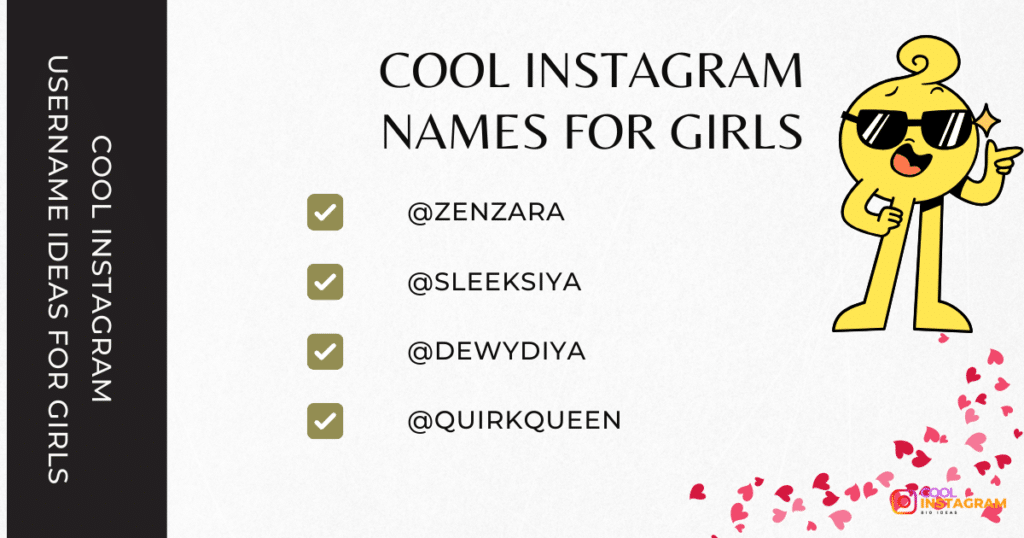 Cool and Cute Instagram Profile Names for Girls